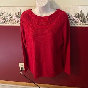 Croft & Barrow Vibrant Red Knit Top